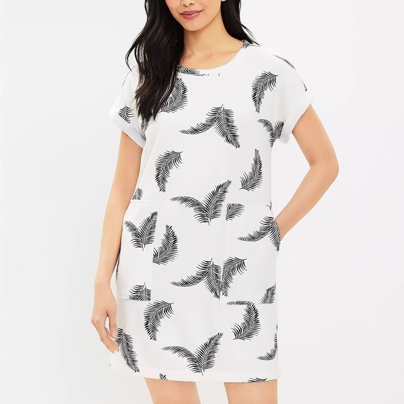 Lou & Grey Palm Cozy Cotton Terry Pocket Dress Size XS - Picture 3 of 8